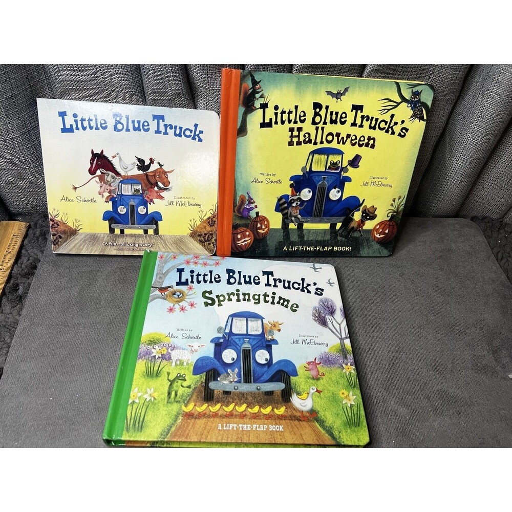 Little Blue Truck Childrens Picture Lift a Flap Books Alice Schertle Lot of 3